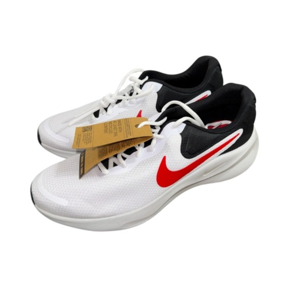 NEW Nike Revolution 7 Men Size 13 Running Shoes White Fire Red Black FB2207-102